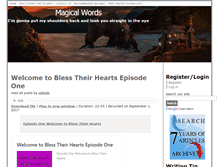 Tablet Screenshot of magicalwords.net
